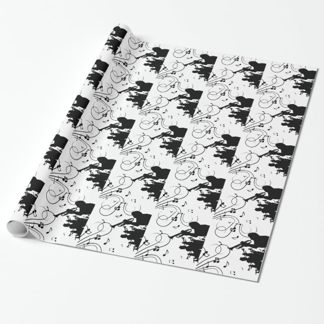 Papier Cadeau Musique de la section de la corne de trompette (Déroulé)