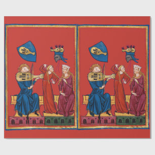 Papier Cadeau Musique médiévale et danse