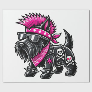 Papier Cadeau Musique punk Terrier Écossais