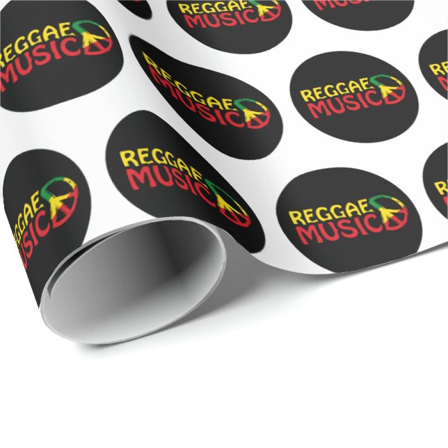 Papier Cadeau Musique reggae - model2b-circle-black (Coin rond)
