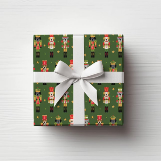Papier Cadeau Muttcracker Christmas - Dog Nutcrackers  (Christmas Muttcracker Dog Gift Wrap)