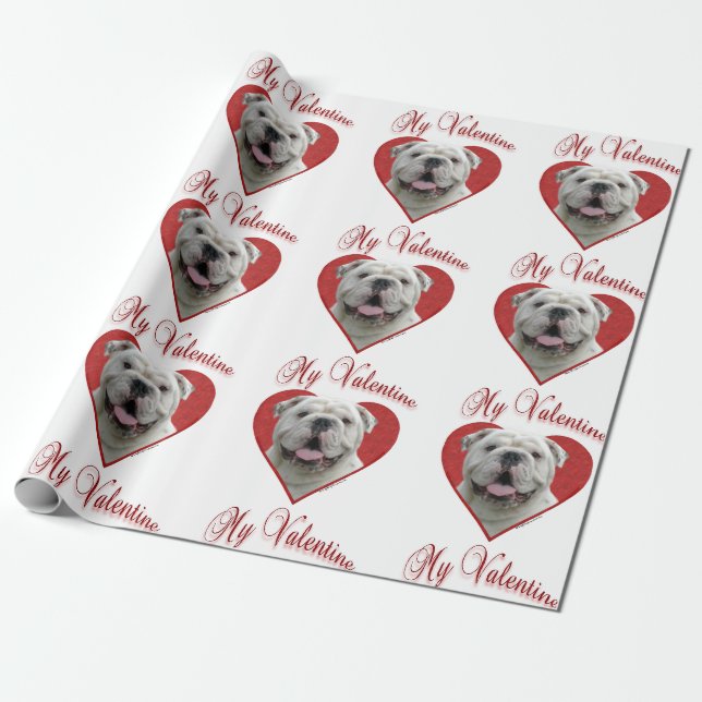 Papier Cadeau My Bulldog Valentine (Déroulé)