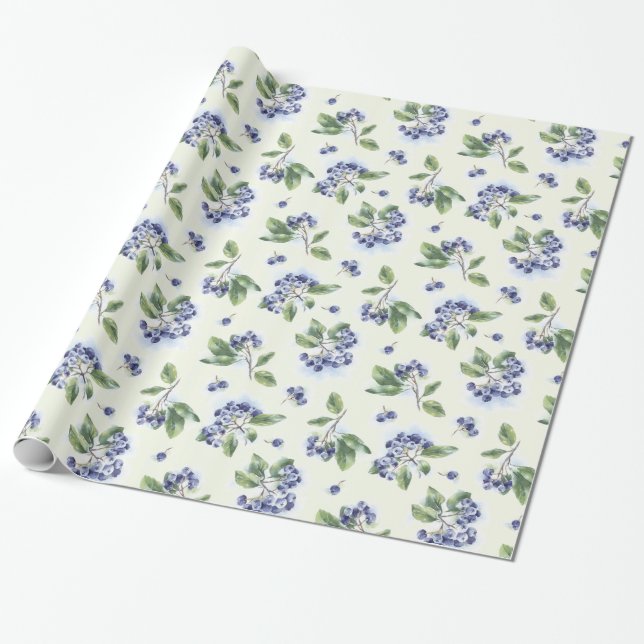 Papier Cadeau Myrtilles (Déroulé)