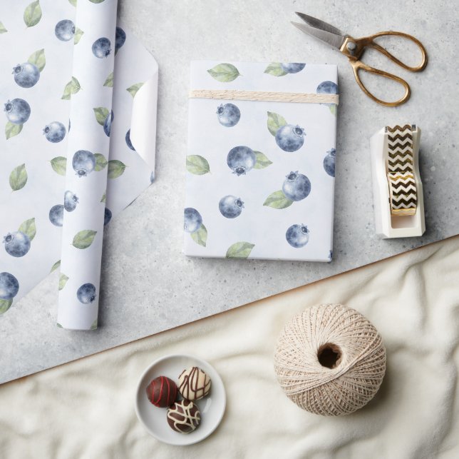 Papier Cadeau Myrtilles Fruit Anniversaire (Artisanat)