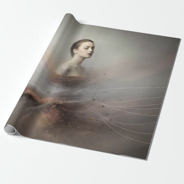 Papier Cadeau Mysterious Woman (Déroulé)