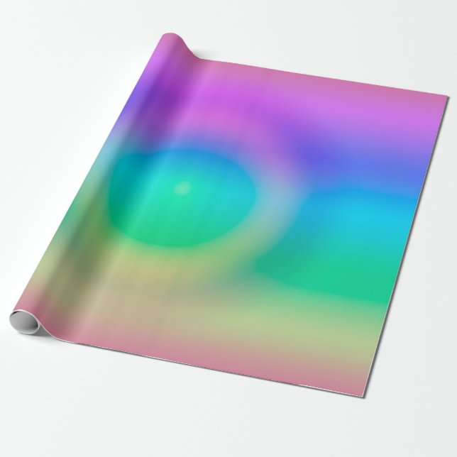 Papier Cadeau Mystic Rainbow Eye Ombre (Déroulé)