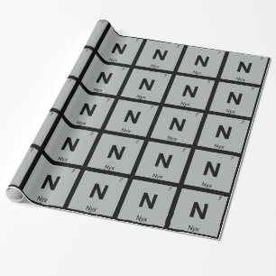 Papier Cadeau N - Nyx Chimie Grecque Symbole du tableau périodiq