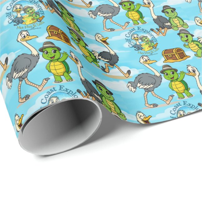 Papier cadeau Nae Nae & Lulu Adventures (Coin rond)