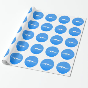 Papier Cadeau nage_in_Blue2Logo de natation sur T-shirt