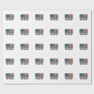 Papier Cadeau Nains patriotiques vintage USA Design de T-shirt b
