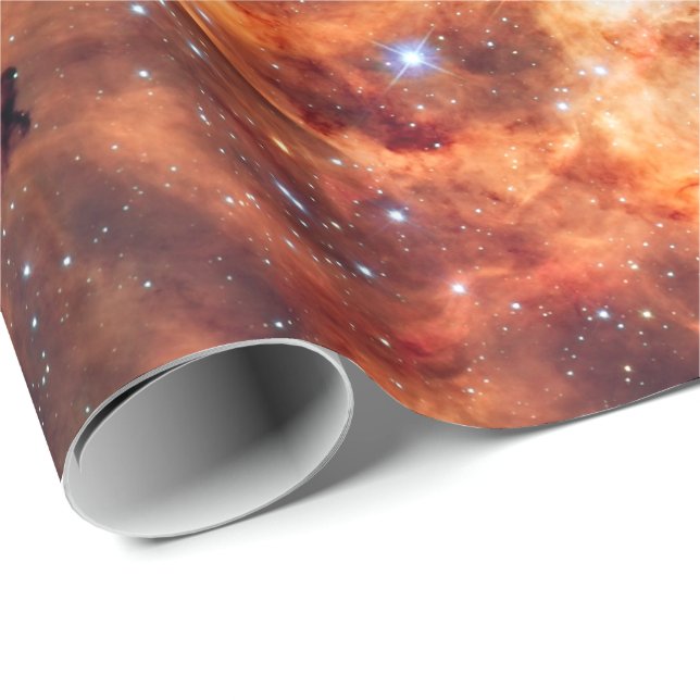 Papier Cadeau Naissance d'étoiles Création cosmique (Coin rond)