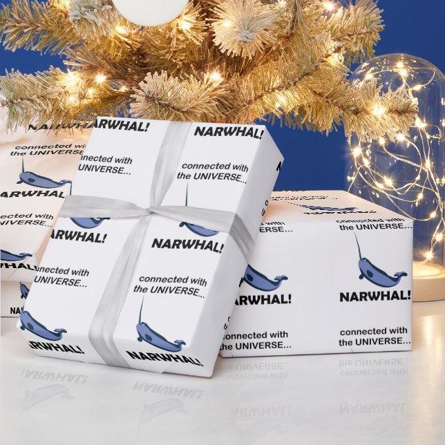 Papier Cadeau Narval Connecté À L'Univers Narval (Vacances)
