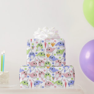 Papier Cadeau Narvals colorés pour enfants
