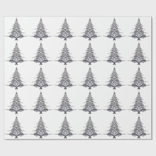 Papier Cadeau Narwal Chapeau de Père Noël Lumières de Noël Xmas