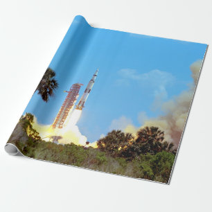 Papier Cadeau NASA Apollo 16 Saturn V lancement de fusée