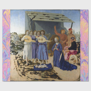 Papier Cadeau NATIVITÉ DE JÉSUS, ANGES par PIERO DELLA FRANCESCA