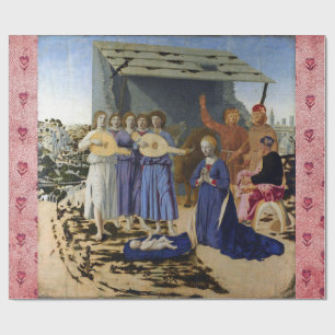 Papier Cadeau NATIVITÉ DE JÉSUS, LES ANGES par PIERO DELLA FRANC