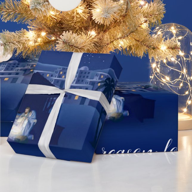 Papier Cadeau Nativité Jésus est la raison (Vacances)