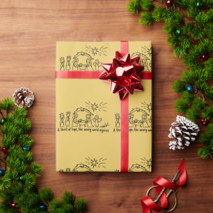 Papier Cadeau Nativité Noël Chrétien Famille Assortie