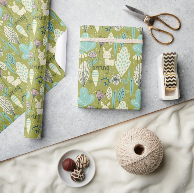 Papier Cadeau Nature lapin de printemps lapin (Artisanat)