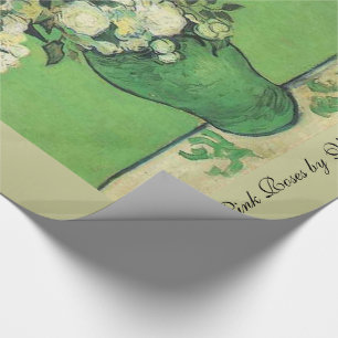 Papier Cadeau Nature morte - Roses roses dans un vase, Van Gogh