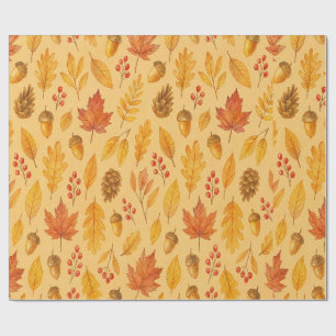 Papier Cadeau Nature motif d'automne