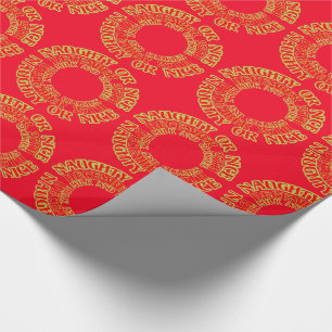 Papier Cadeau Naughty Nice Noël 25 décembre Lait Cookies