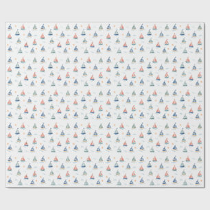 Papier cadeau nautique Petits Voiliers