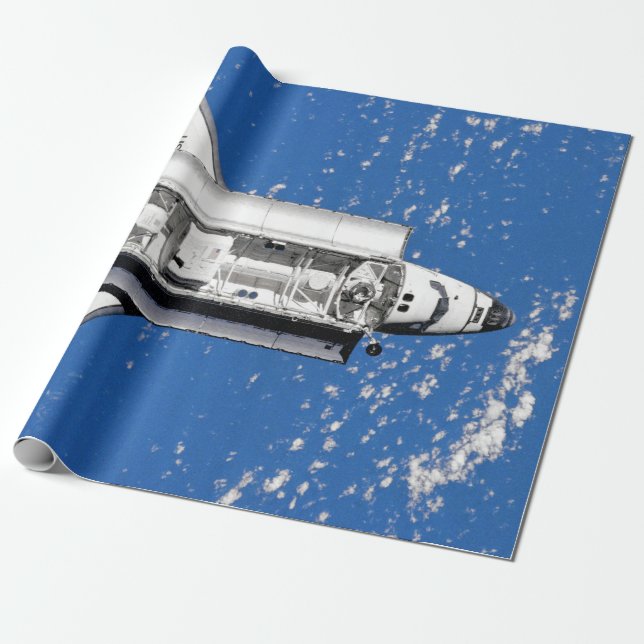 Papier Cadeau Navette spatiale Discovery de la NASA en orbite te (Déroulé)