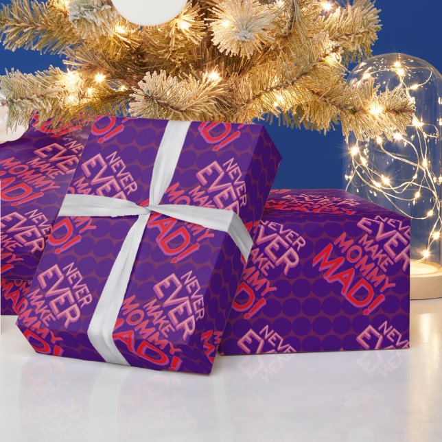 Papier Cadeau Ne Fais Jamais De Maman Mad ! Spots (Vacances)
