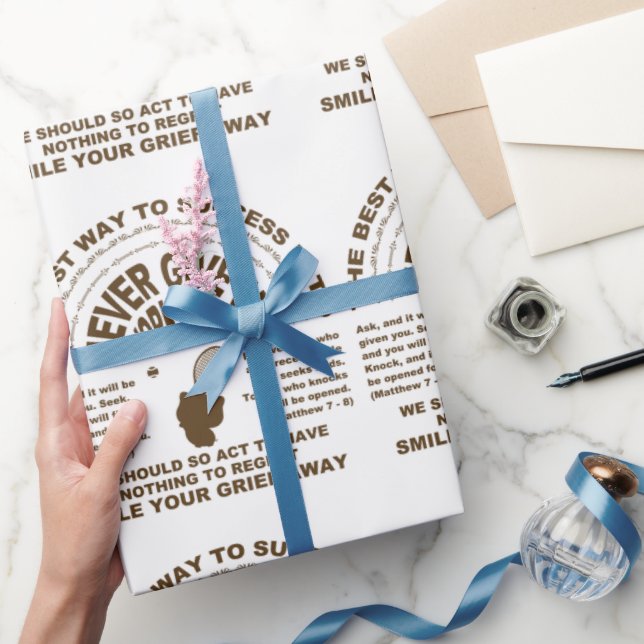 Papier Cadeau Ne jamais abandonner (tennis)  (Cadeaux)