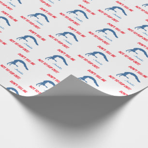 Papier Cadeau Ne me dis pas de ne pas tomber ! Tissu de gymnasti
