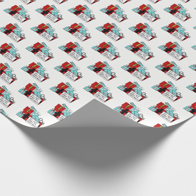 Papier Cadeau Ne pas ouvrir jusqu'à Noël présente Noël (Coin)