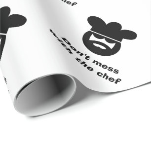 Papier Cadeau Ne vous mêlez pas du chef, drôle de cuisinier de