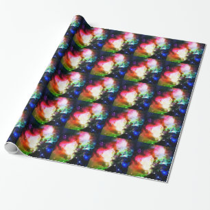 Papier Cadeau Nebula Galaxy Arc-en-ciel