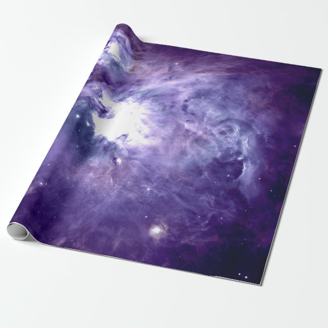 Papier Cadeau Nébuleuse d'Orion Lavande Pourpre Mystère (Déroulé)