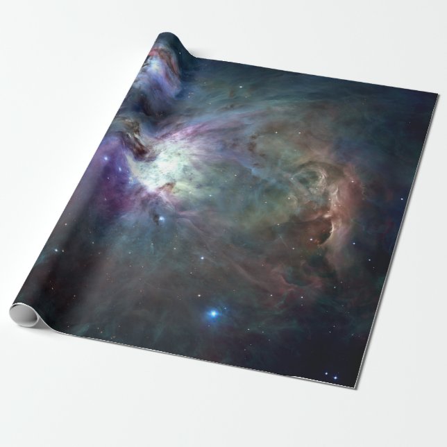 Papier Cadeau Nébuleuse d'Orion Profonde Couleur Sombre (Déroulé)