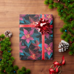Papier Cadeau Neon Christmas Poinsettias<br><div class="desc">Si vous pensiez que les poinsettias n'étaient que les plantes rouges festifs qui prennent le contrôle des jardins chaque décembre, pensez-y encore. Préparez-vous à être ébloui par une touche moderne sur ce classique de vacances. Nous parlons du papier d'emballage orné de poinsettias de Noël néon qui apportent une pop de...</div>