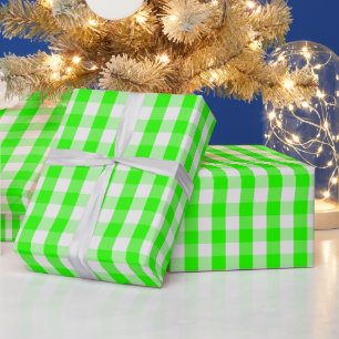 Papier Cadeau Neon Green En vichy Motif par Shirley Taylor