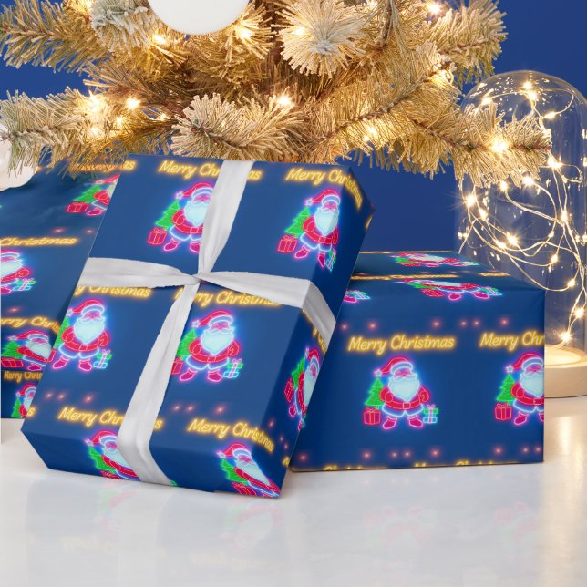 Papier Cadeau Neon Modern Christmas Holiday Collection (Vacances)