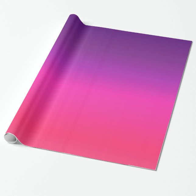 Papier Cadeau Neon Purple et pink ombre design abstrait (Déroulé)