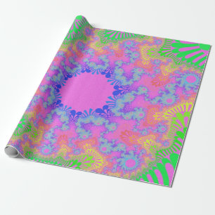 Papier Cadeau Neon Rainbow Sunburst