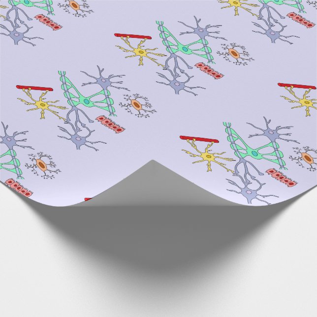 Papier Cadeau Neurones Et Glia (Coin)