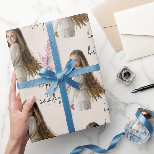 Papier Cadeau Neutre et personnalisé Chaleureux texte et photo d (Cadeaux)