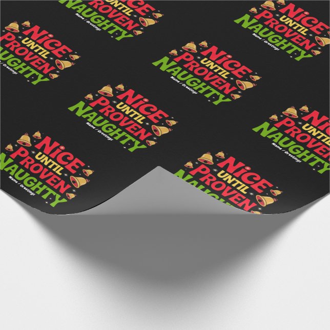 Papier Cadeau Nice Jusqu'À Proven Drôle Design de Noël Cheeky (Coin)