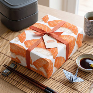 Papier Cadeau Nigiri de saumon sushi japonais pour gourmets