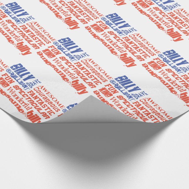Papier Cadeau N'importe quel nom Drapeau USA Vous êtes génial Pe (Coin)