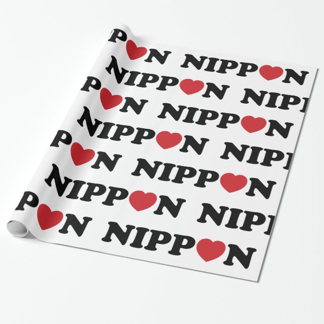 Papier Cadeau Nippon Love Heart (Déroulé)