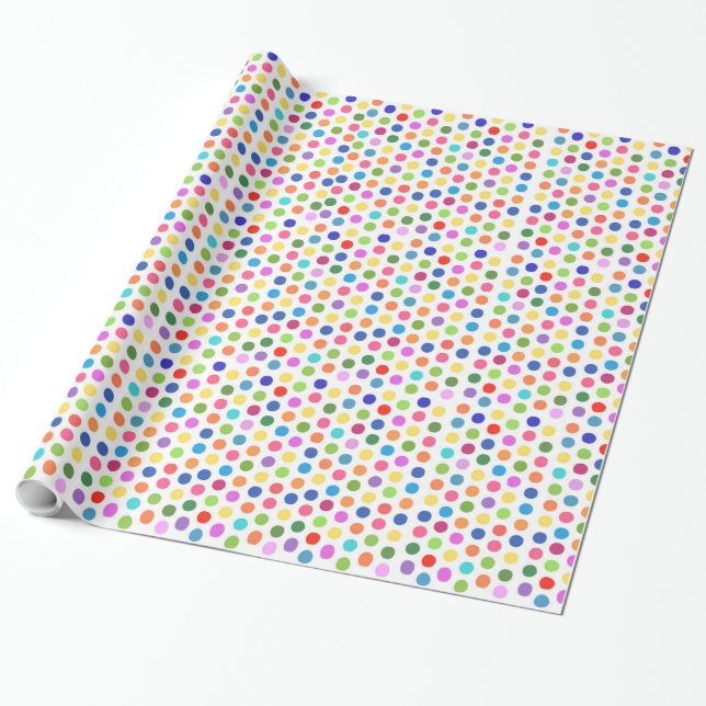 Papier Cadeau No. 2 de partie de point de polka (Déroulé)