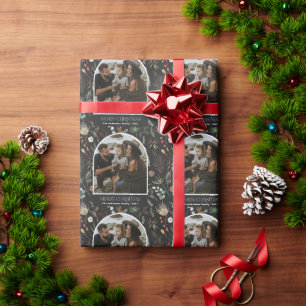 Papier Cadeau Noël 1 arche photo aquarelle botanique floral